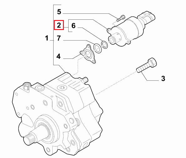Клапан (регулятор) давления топливного насоса Fiat Ducato 2.3JTD