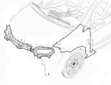 Рамка фары правая Fiat Linea