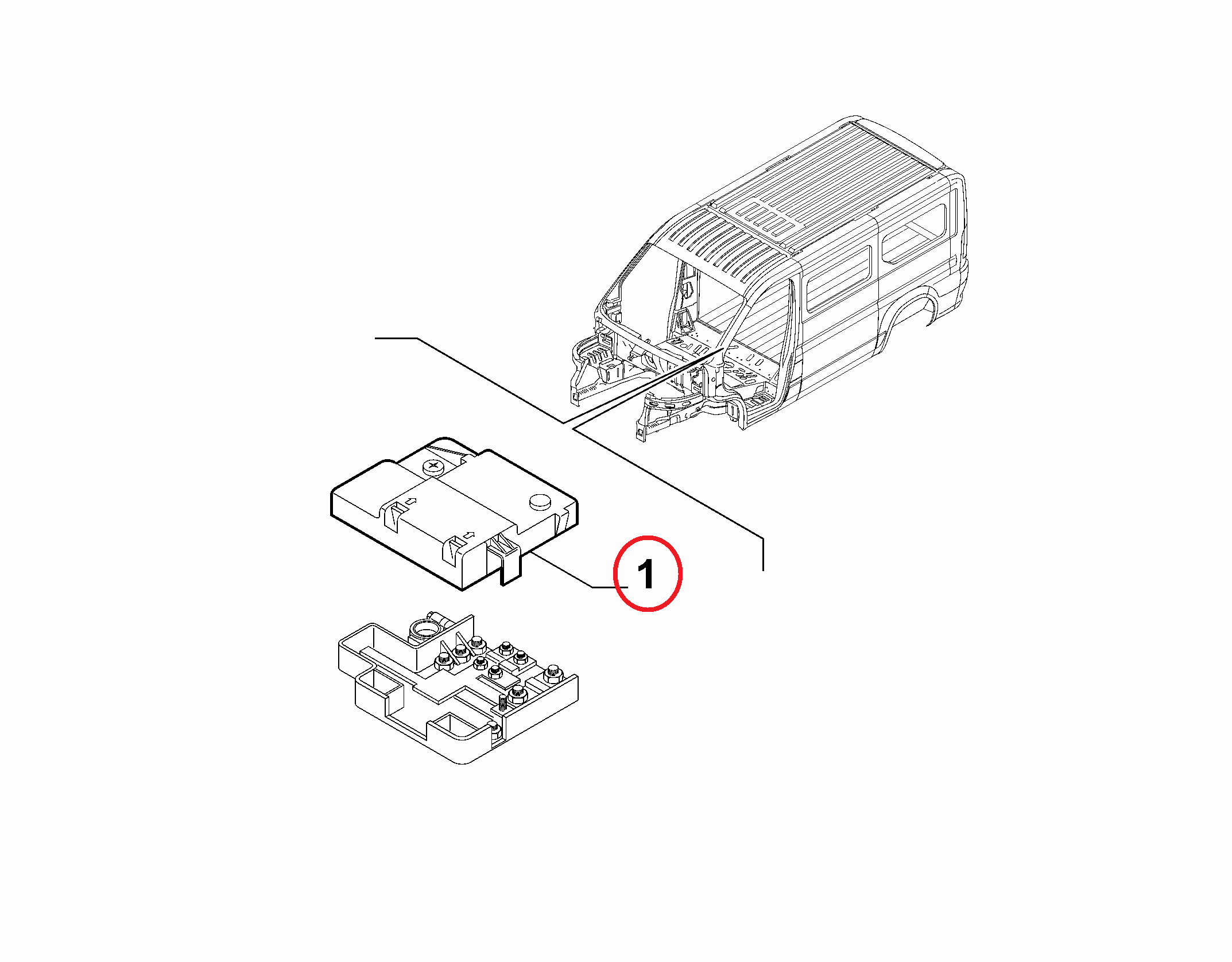 Крышка блока предохранителей на АКБ Fiat Ducato 2.3JTD