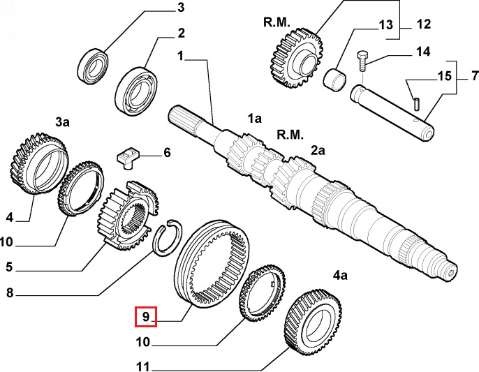 Муфта 3-4 передачи жесткая КПП Fiat Doblo\Albea 1.4