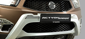 Защита переднего бампера SsangYong Actyon Sports New