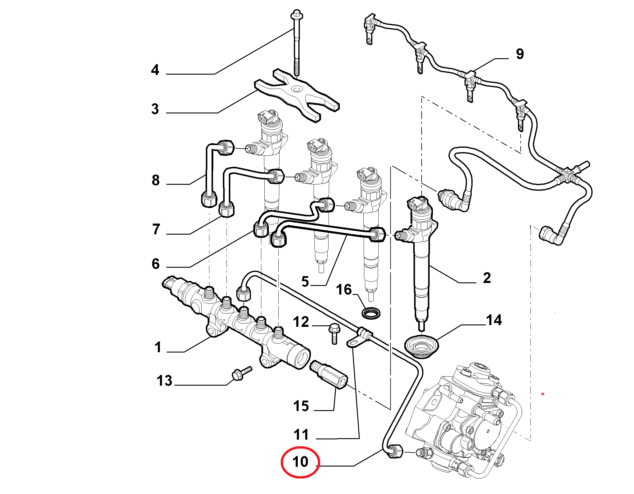 Патрубок топливный впускной Fiat Ducato(250) PUMA 2.2JTD