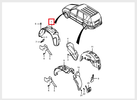 Подкрылок передний левый SsangYong Rexton (A/T)