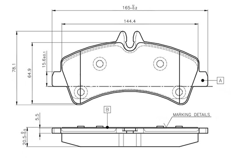 Тормозные колодки задние дисковые для MERCEDES-BENZ SPRINTER-906/Volkswagen Crafter