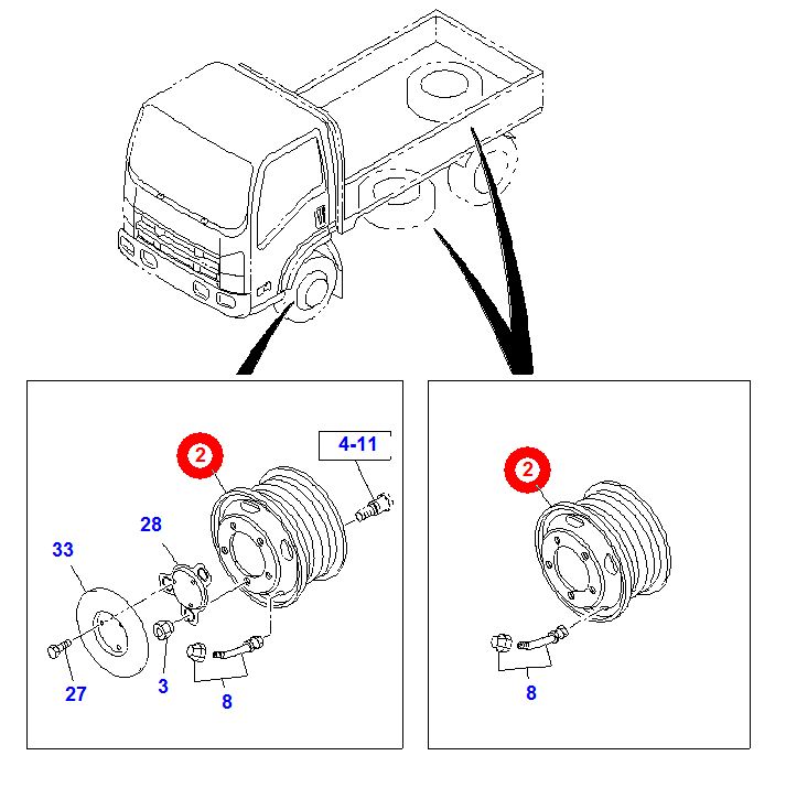 Диск колесный  ISUZU NQR75/NQR71.