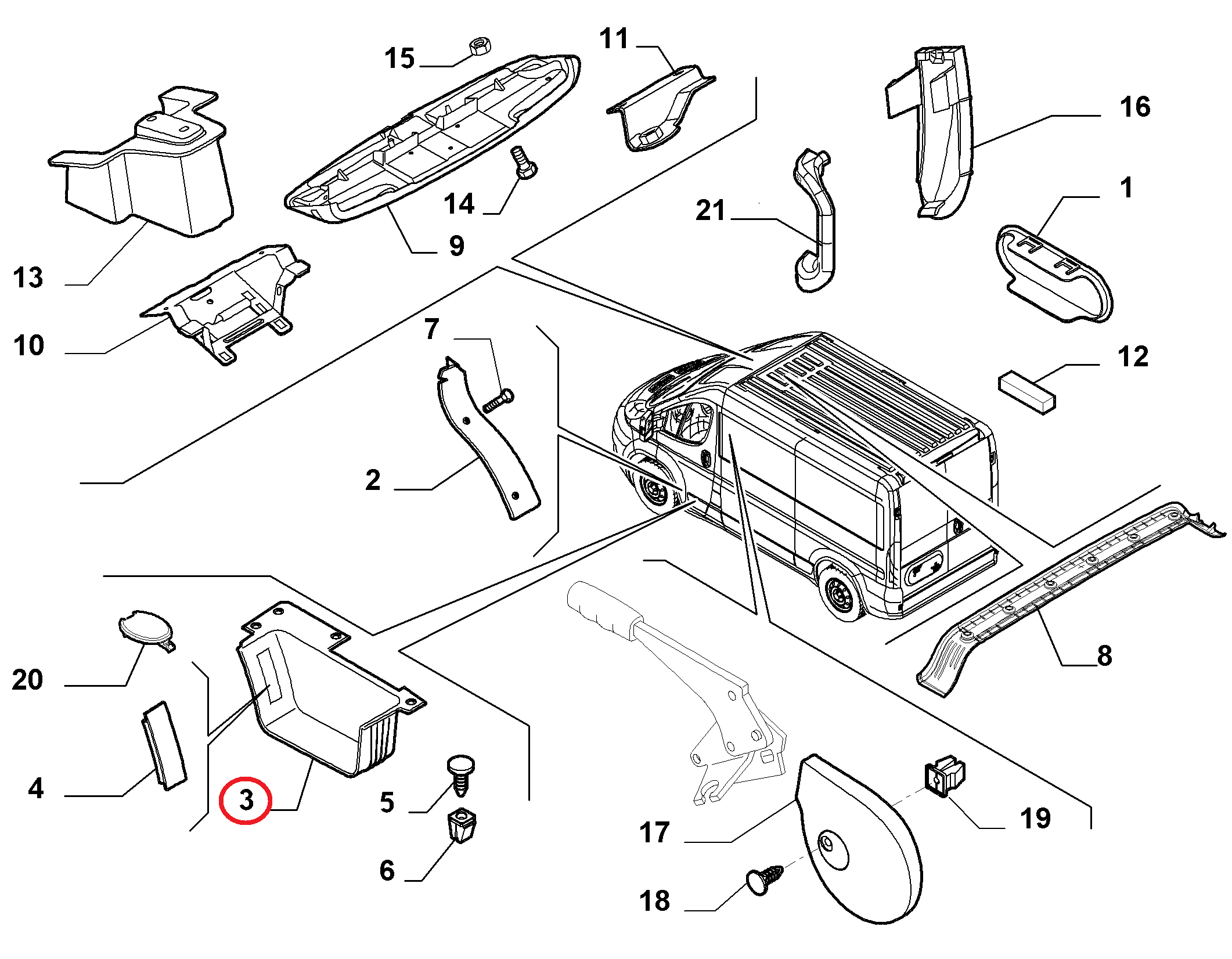 Накладка порога левая (подножка) Fiat Ducato(250)