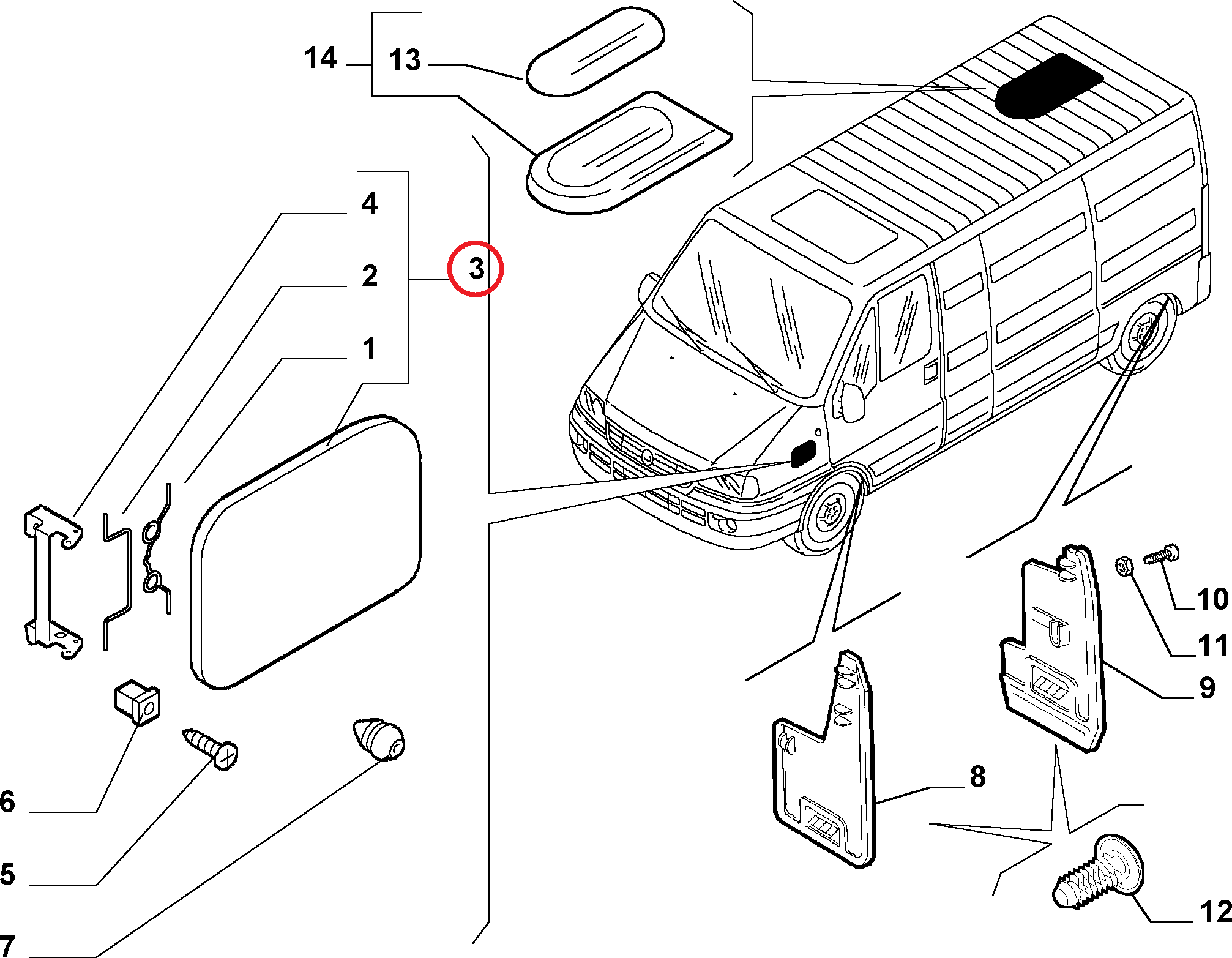 Лючок топливного бака Fiat Ducato Елабуга