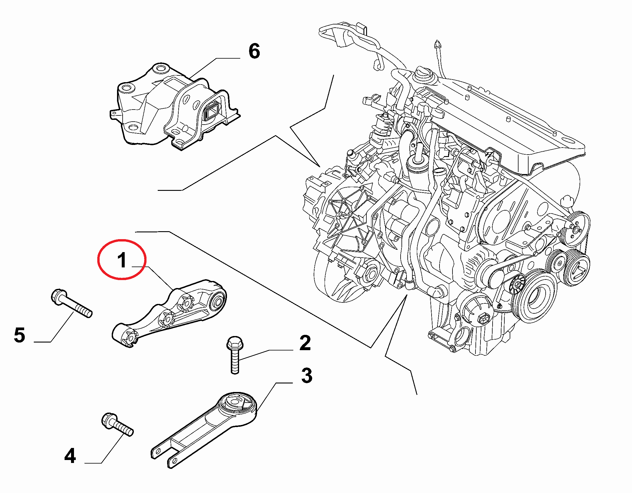 Опора (подушка) двигателя Fiat Ducato Елабуга (КПП M38) 2.3JTD