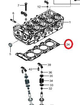 Прокладка ГБЦ SsangYong New Actyon D20DTF