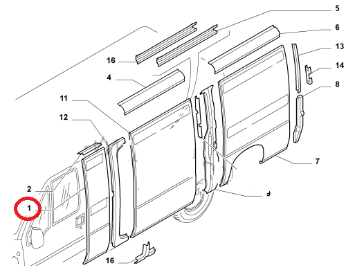 Боковина кузова левая (передняя часть) Fiat Ducato Елабуга 