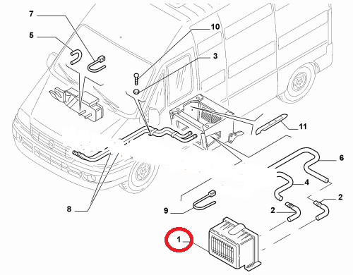 Отопитель салона дополнительный (печка) Fiat Ducato Russia