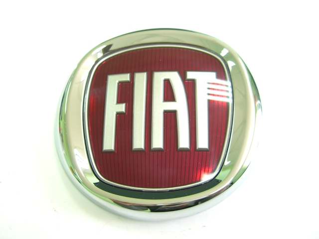 Эмблема "FIAT" передняя Grande Punto\Fiat 500\Albea\Doblo (красная 95мм)