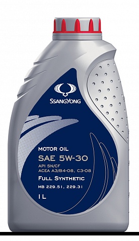 Масло моторное синтетическое SSANGYONG MOTOR OIL SAE 5W-30 (1 Л)