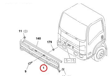 Решетка радиатора ISUZU NLR85/NMR85.