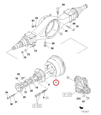 Барабан тормозной задний ISUZU NMR85.