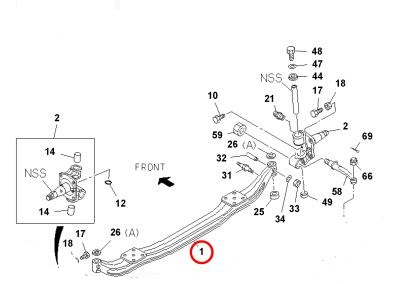 Балка переднего моста ISUZU NQR75/NQR71.