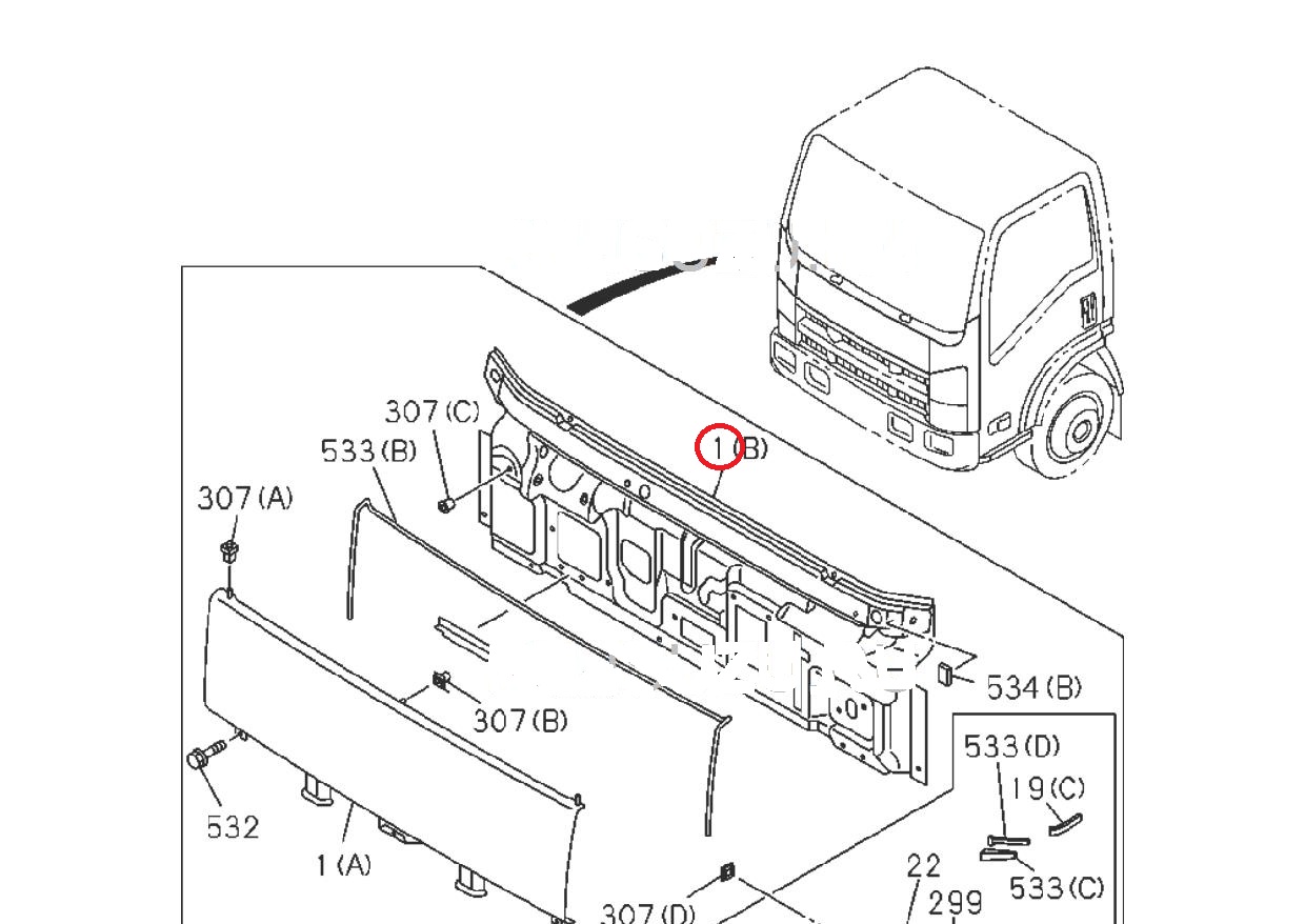 Панель передняя  ISUZU NMR85