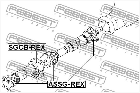Подшипник подвесной карданного вала SsangYong Rexton/Kyron/Actyon
